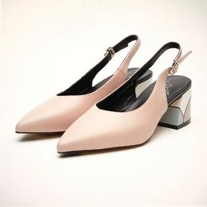 AZURA By SPRING STEP Leather Slingback Pumps Women’s Size EU 40 US 10 NEW